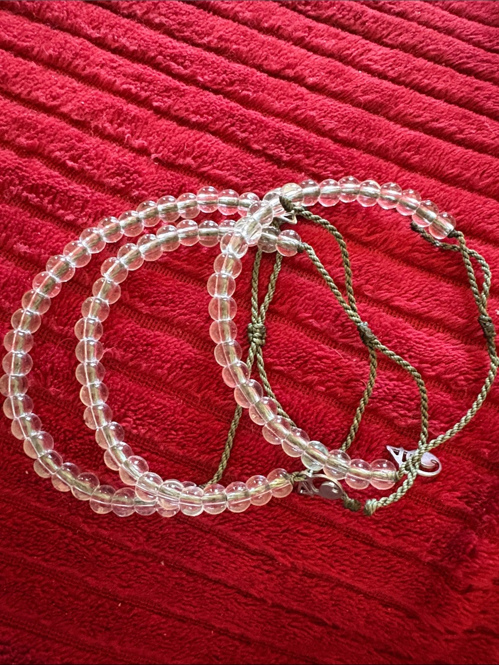 4Ocean 3 Clear Beaded Wrap Bracelets - Layered Sparkle - Picture 2 of 5